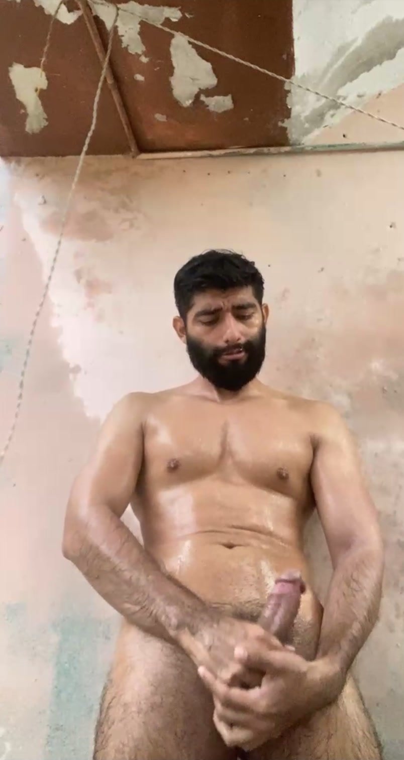 Muscled Desi guy with big dick