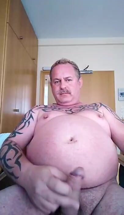 Moustached daddy wank - video 2