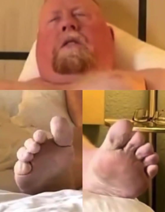 Mature feet close up