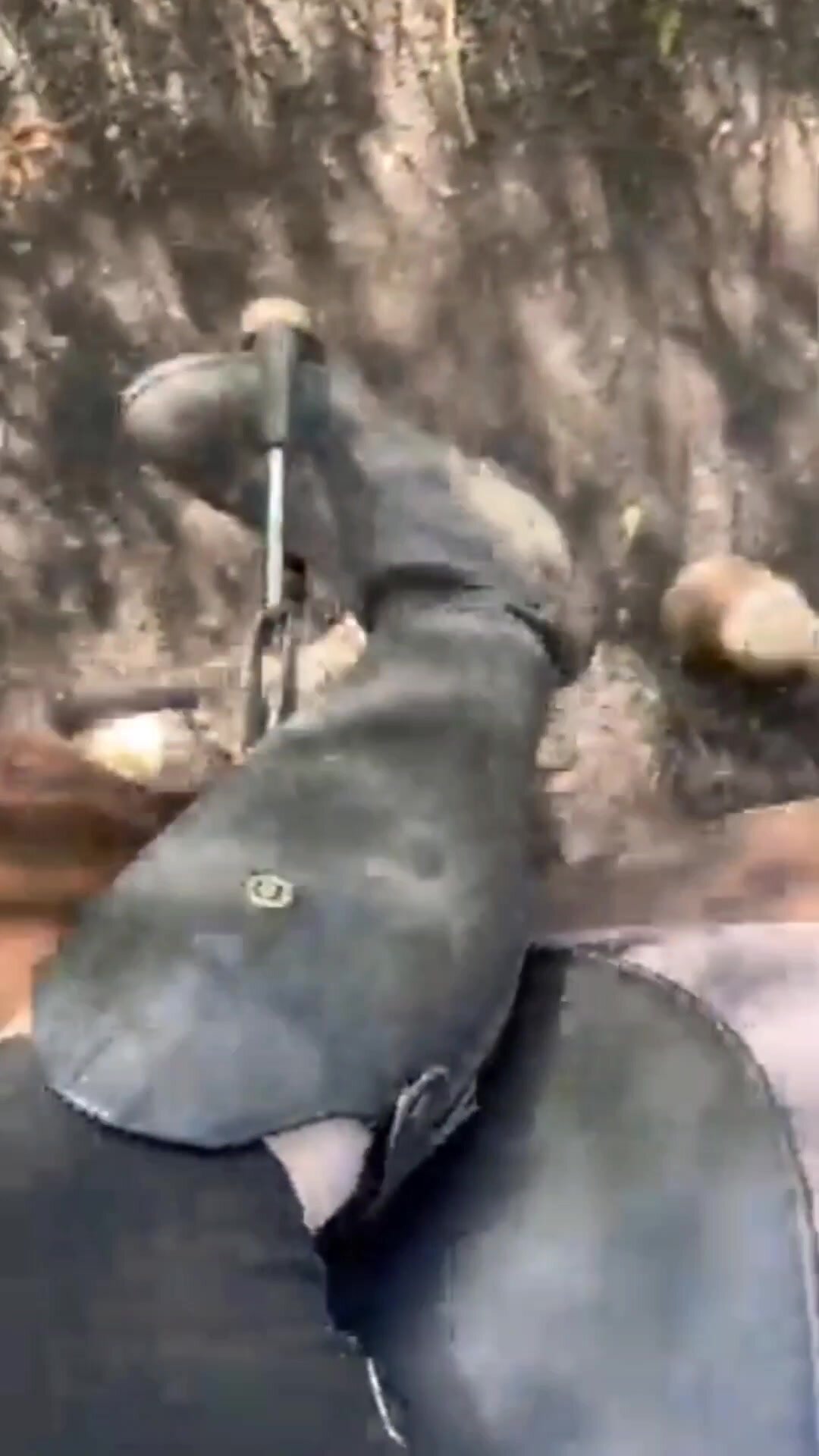 Horse riding with dirty boots