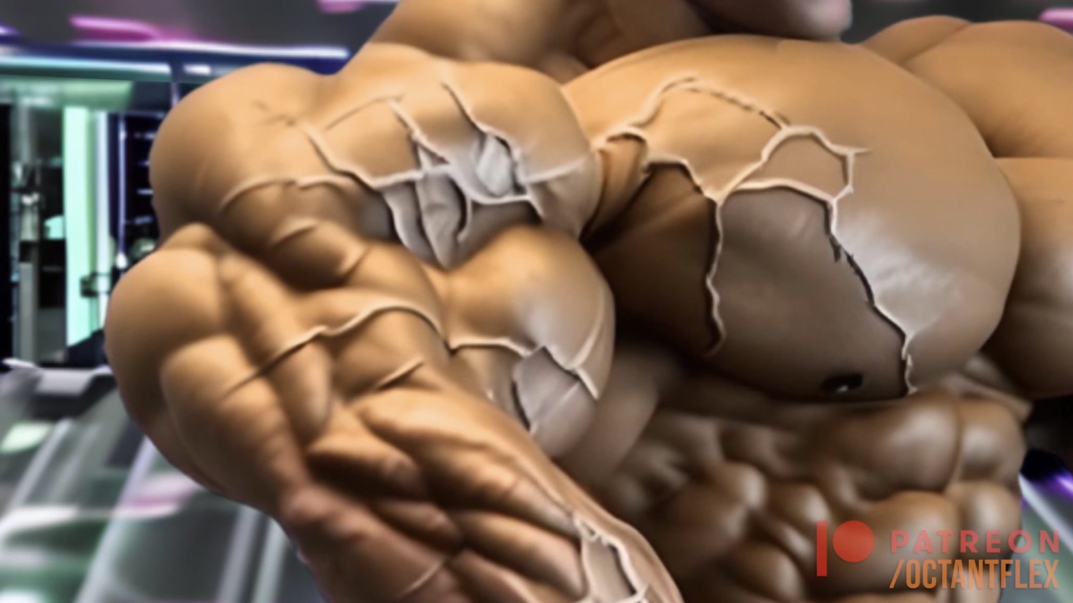 Bodybuilder Hyper Muscle Growth