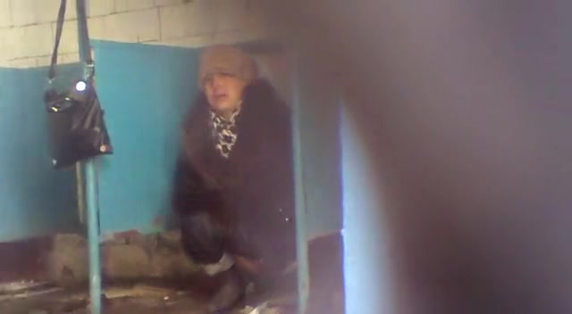 Russian women caught pooping in the public toilet - part 2