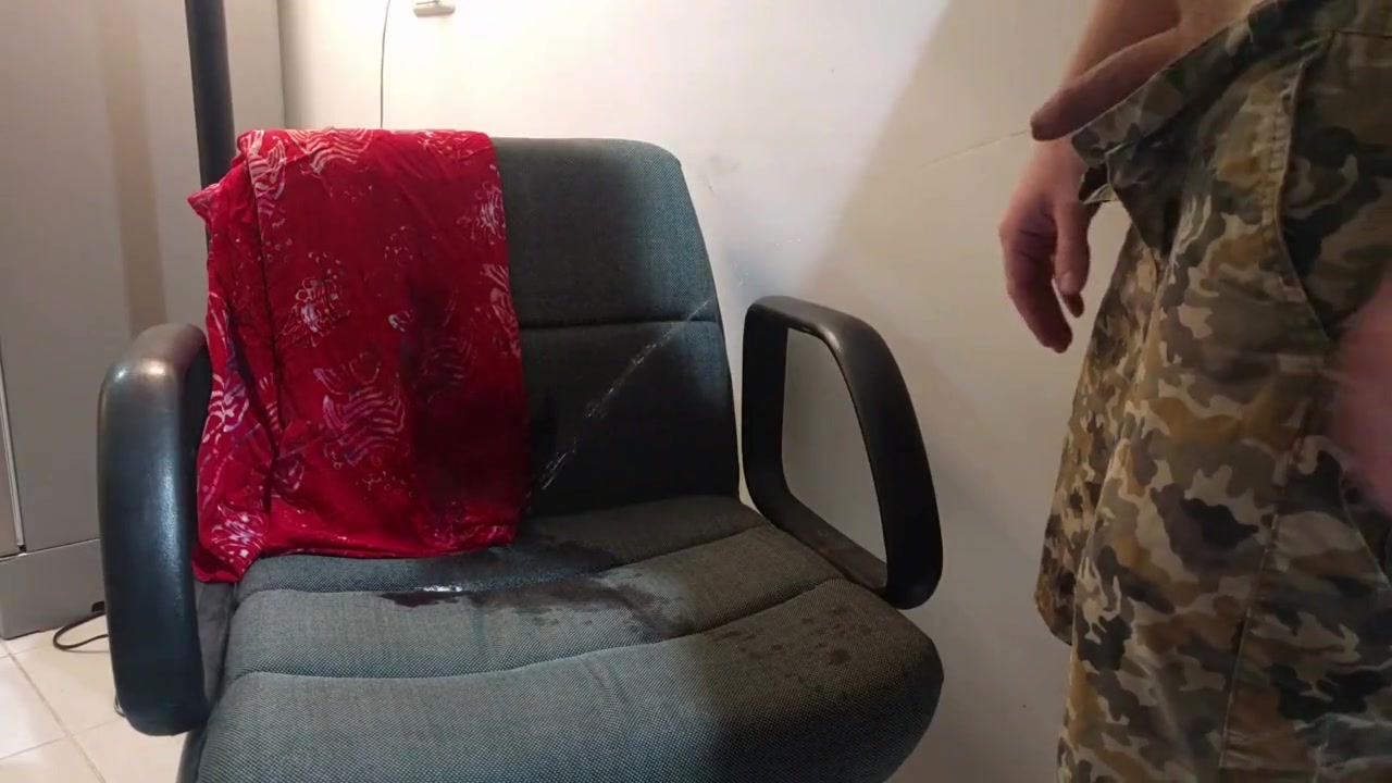 PISSING ALL OVER DESK CHAIR