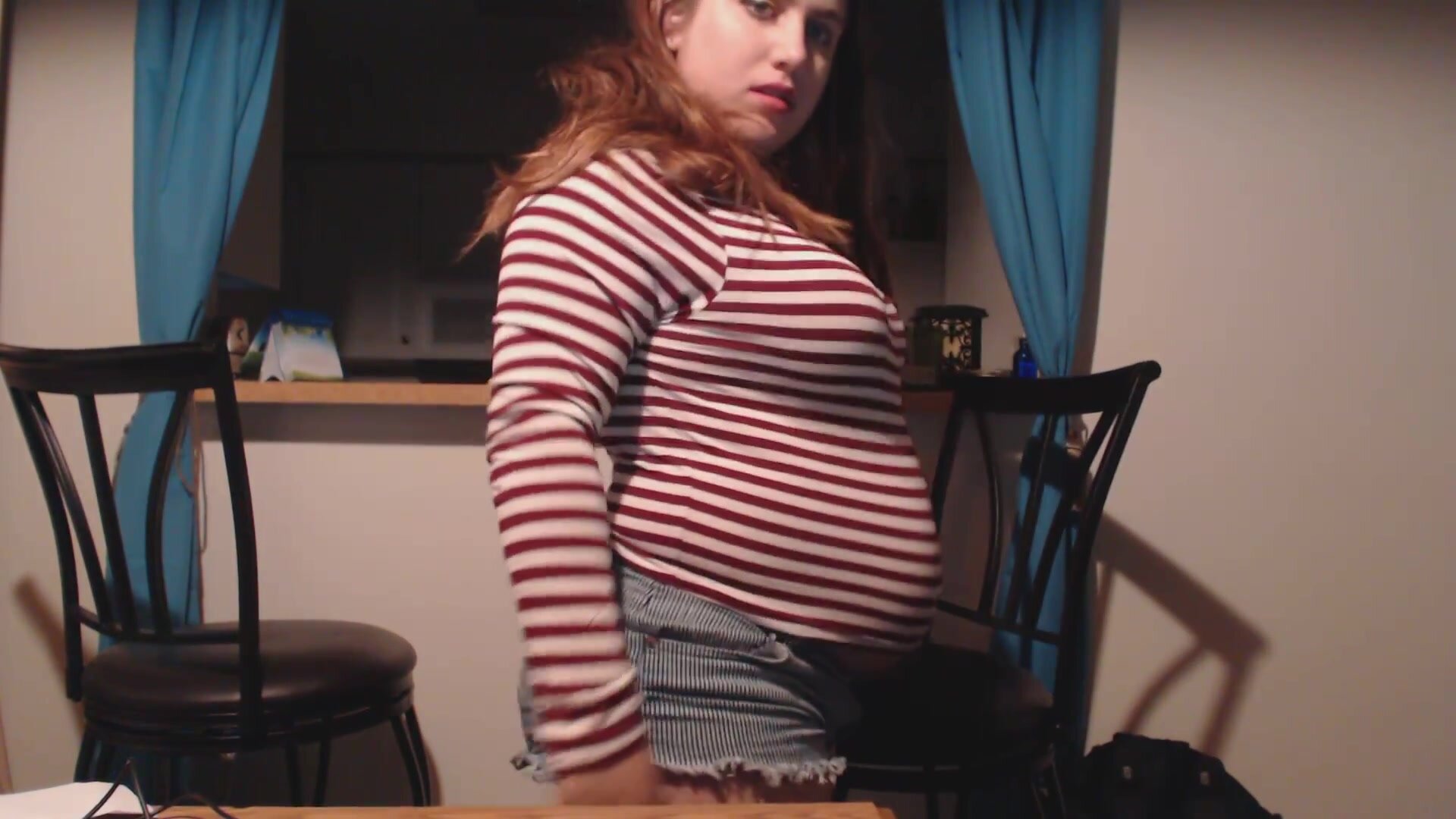 Girl belly play - video 5