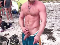 thick cock on the beach