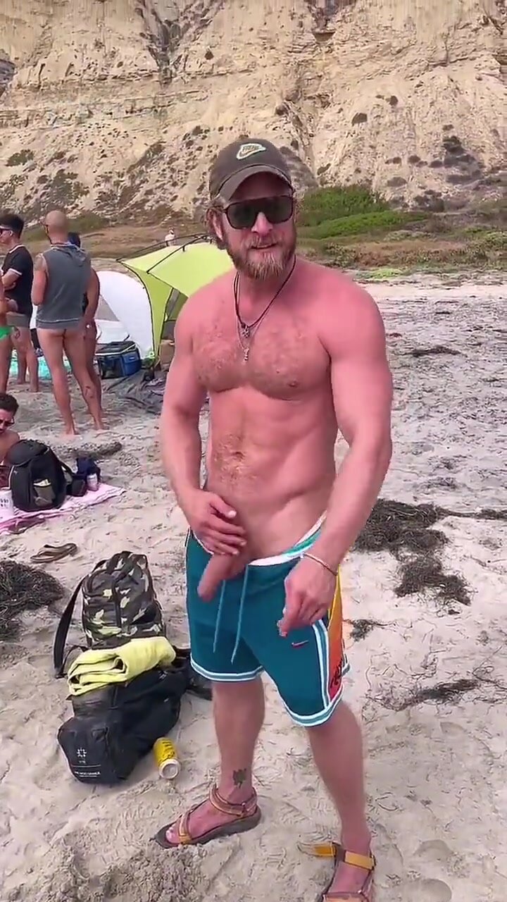 thick cock on the beach