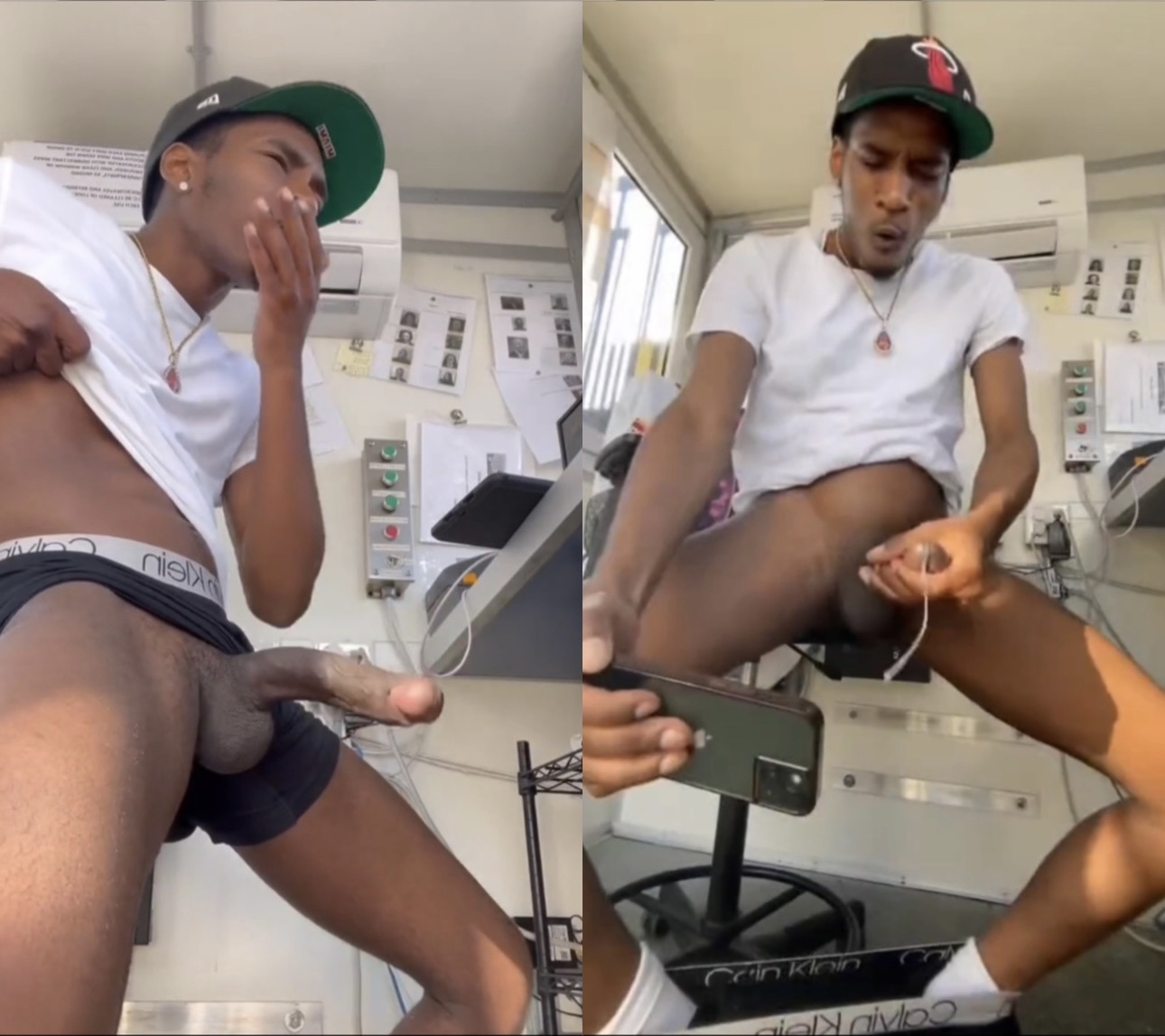 Jerk boys: Young bull cums *AT WORK* - ThisVid.com