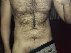 Compilation: Hairy college guy shows face, uncut penis, and ejaculates 1