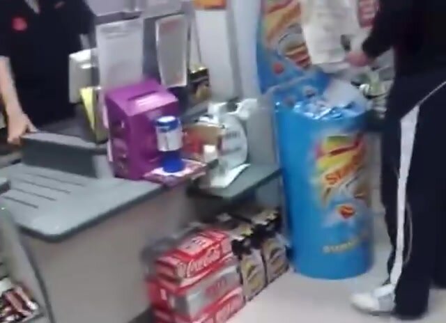 Lad pantsed in tesco (rear only)