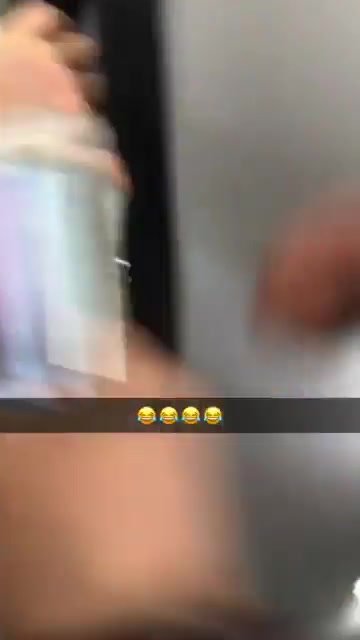 Cock caught in train doors (frontal)