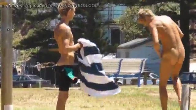 Towel ripped off while changing (rear)