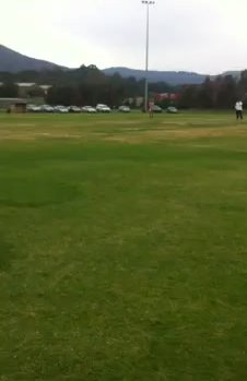 Rugby guy lost bet, does naked pressups (frontal)