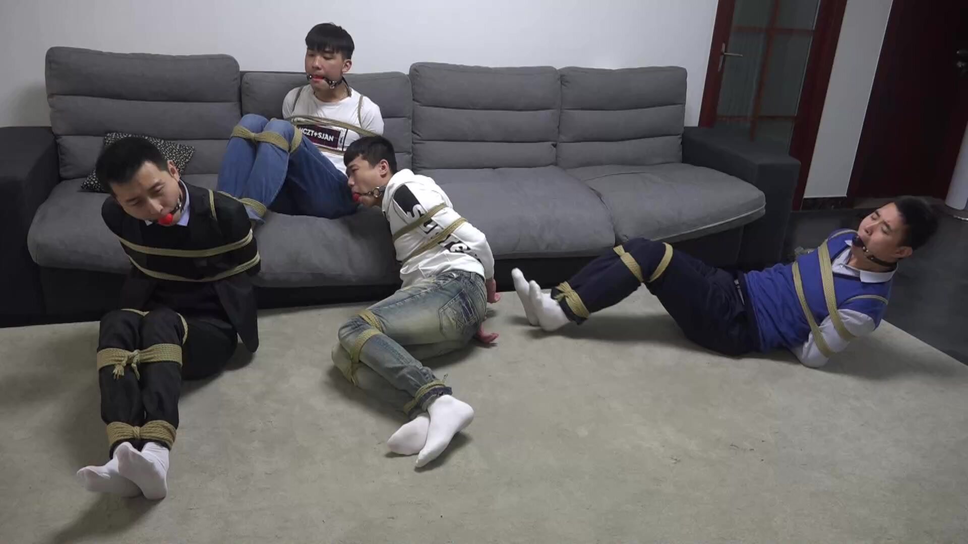 Asian Bound And Gagged - Asian bondage: Final Pt of Tied Up Lads - ThisVid.com