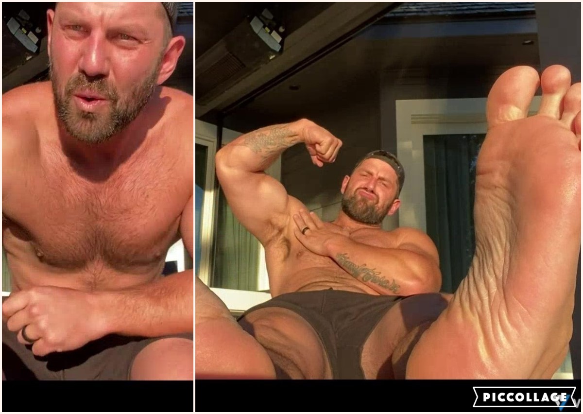 Straight Bearded Alpha Stud Shows Huge Meaty Size 13s