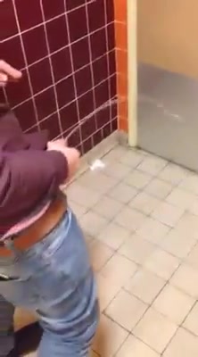 DRUNK MEN PISS ON FRIEND IN URINAL FUNNY