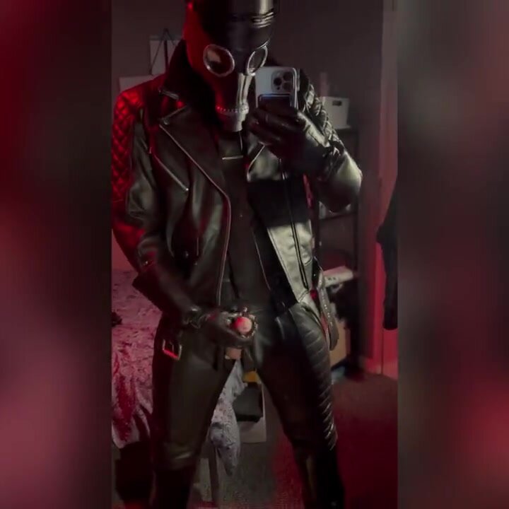 full leather, gloves and gasmask