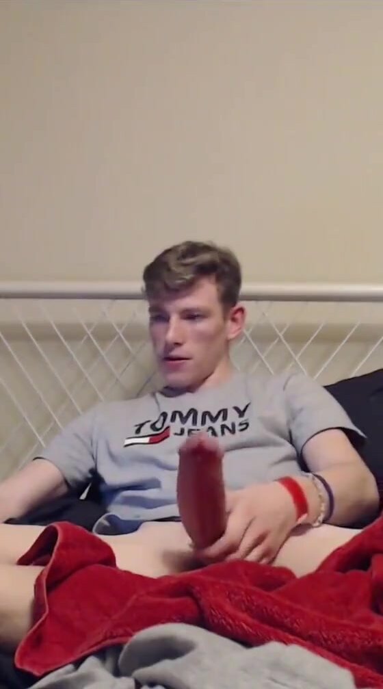 Jerking his thick dick