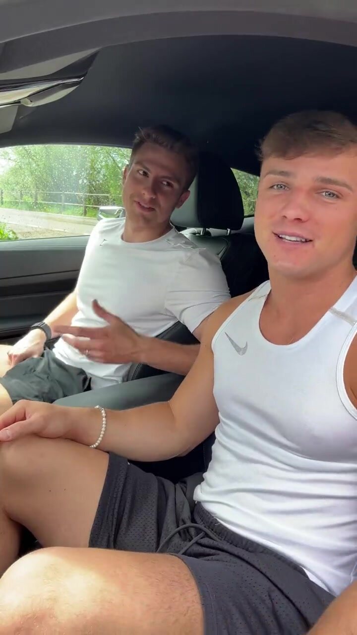 two cute uk boys in the car 2