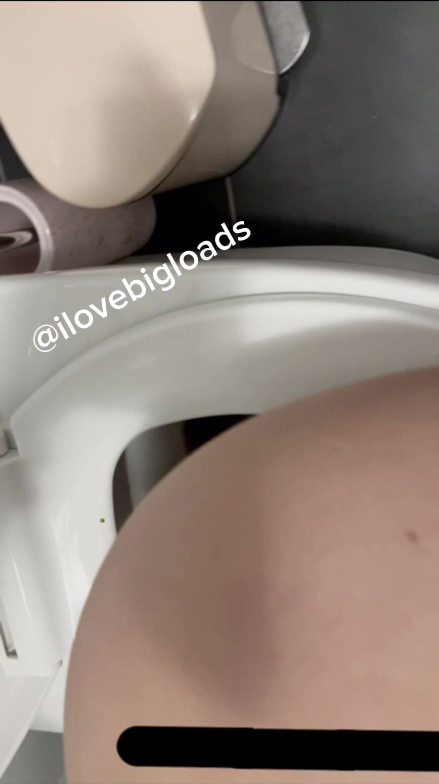 Beautiful girl blows the toilet up