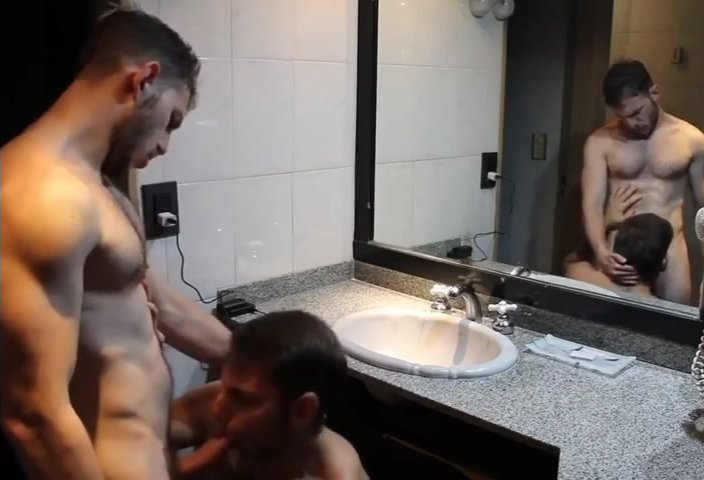 fucked by a big cock hot guy at the bathroom