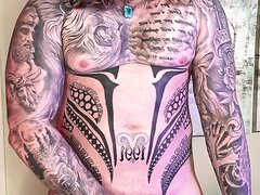 tatted stud jerks his 9 inch bwc