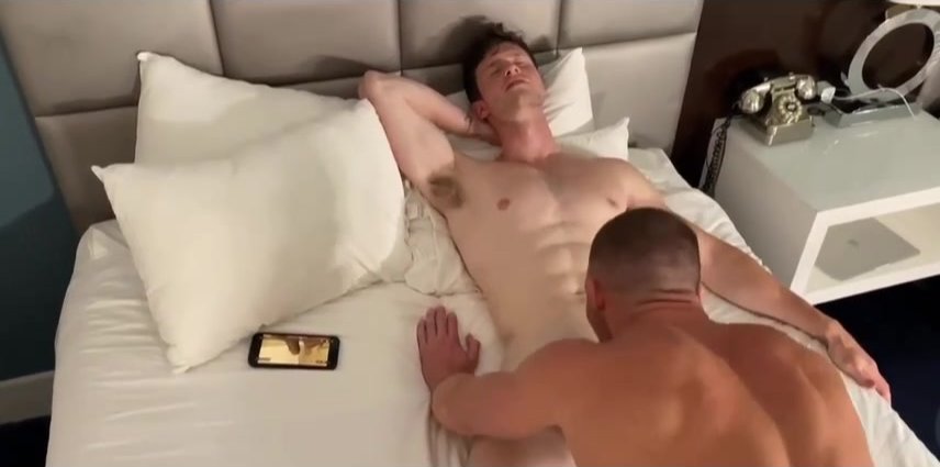hot stud gets his cock worshipped