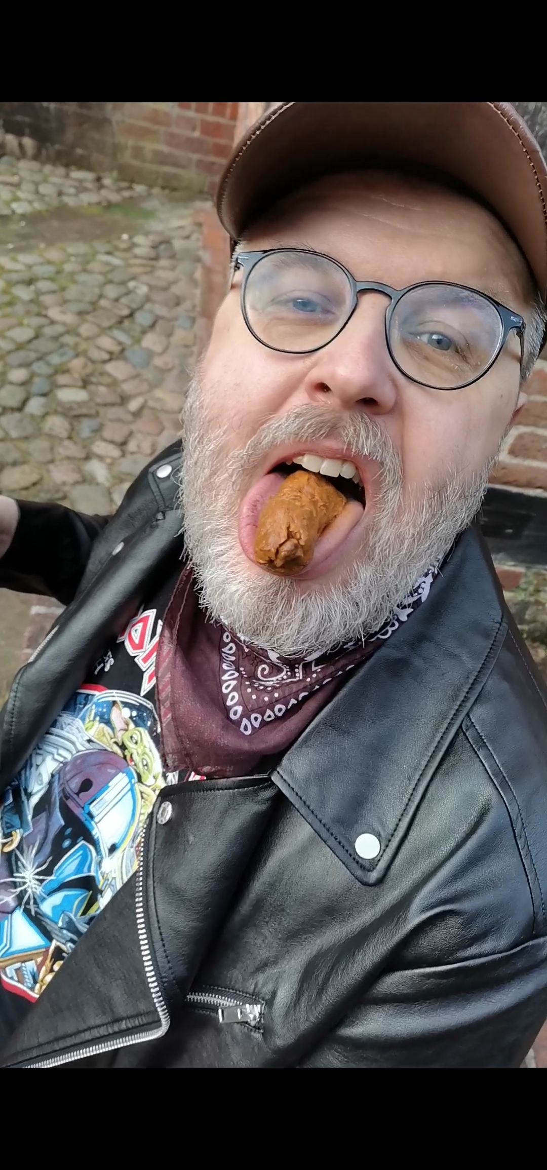 Public shit eating in full leather Pt. 2