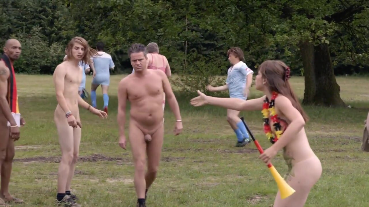 play soccer at nudist camp