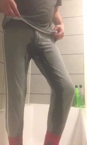 Clothed piss shower
