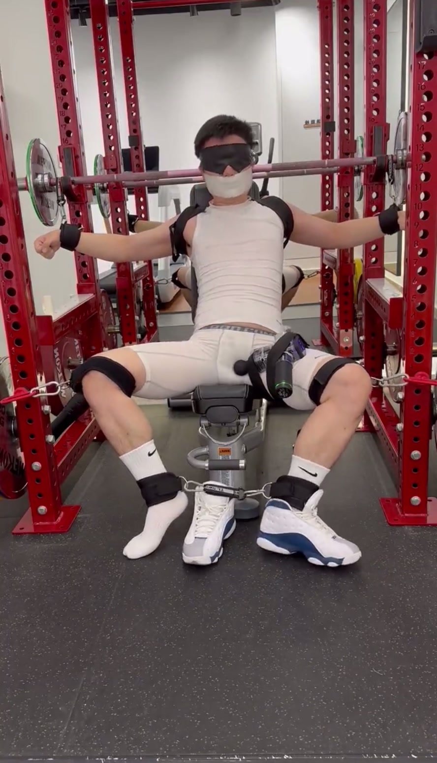 tied gagged in gym and vibed