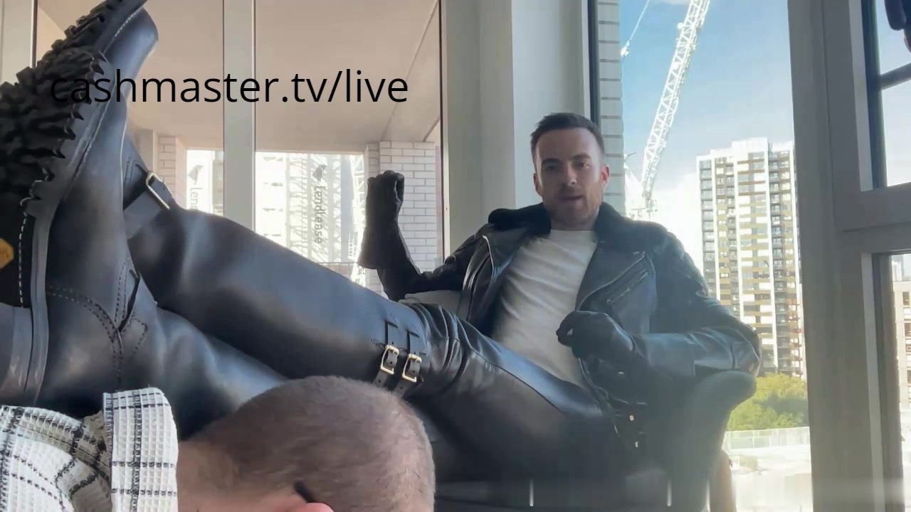Live Telecast of Leather Master Bootslicking