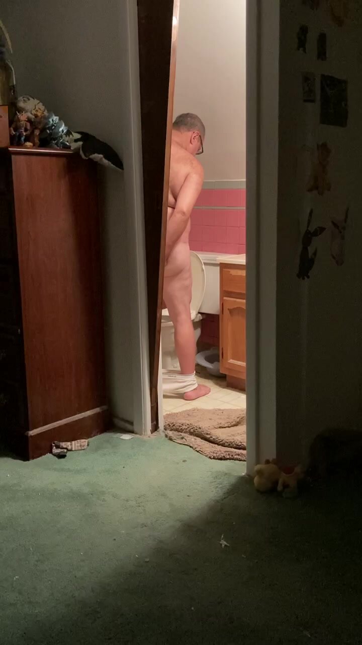 Dad shitting before bed