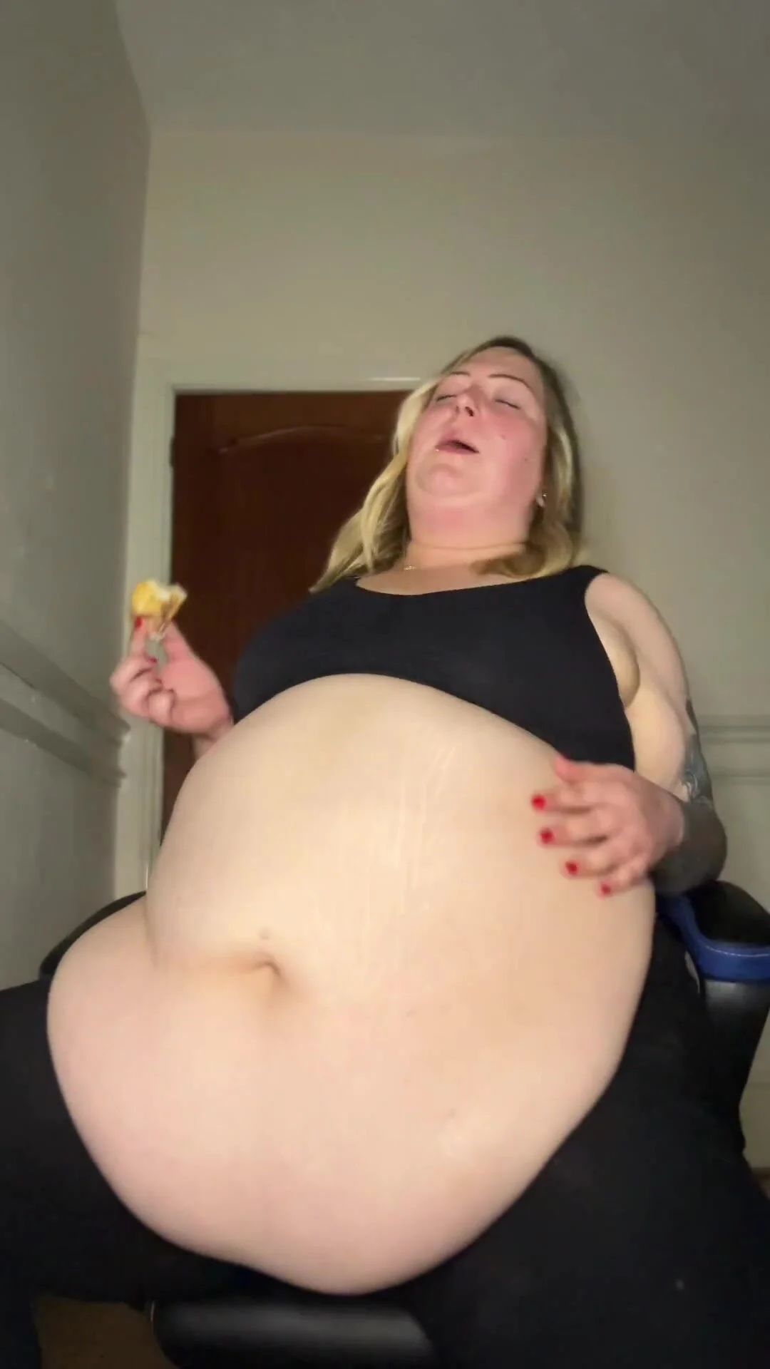 Huge bbw stuffing fat belly pic