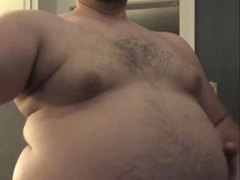 Fat man gainer belly play