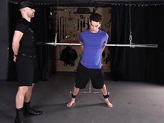 Gutpunch tied guy