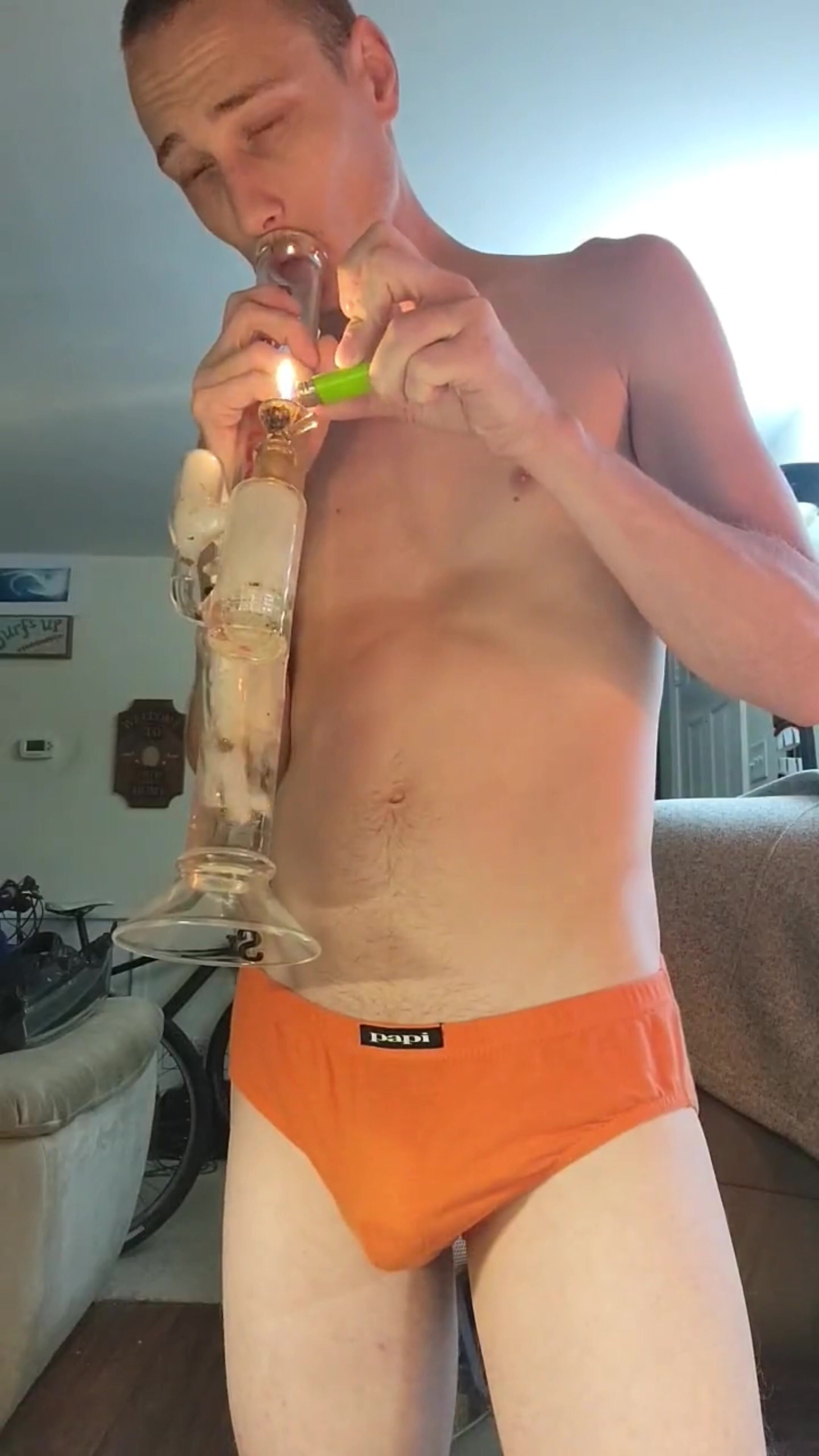 Skinny Stoner Moons & Flashes Cock