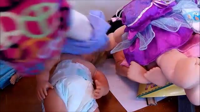 diapering the dolls 1