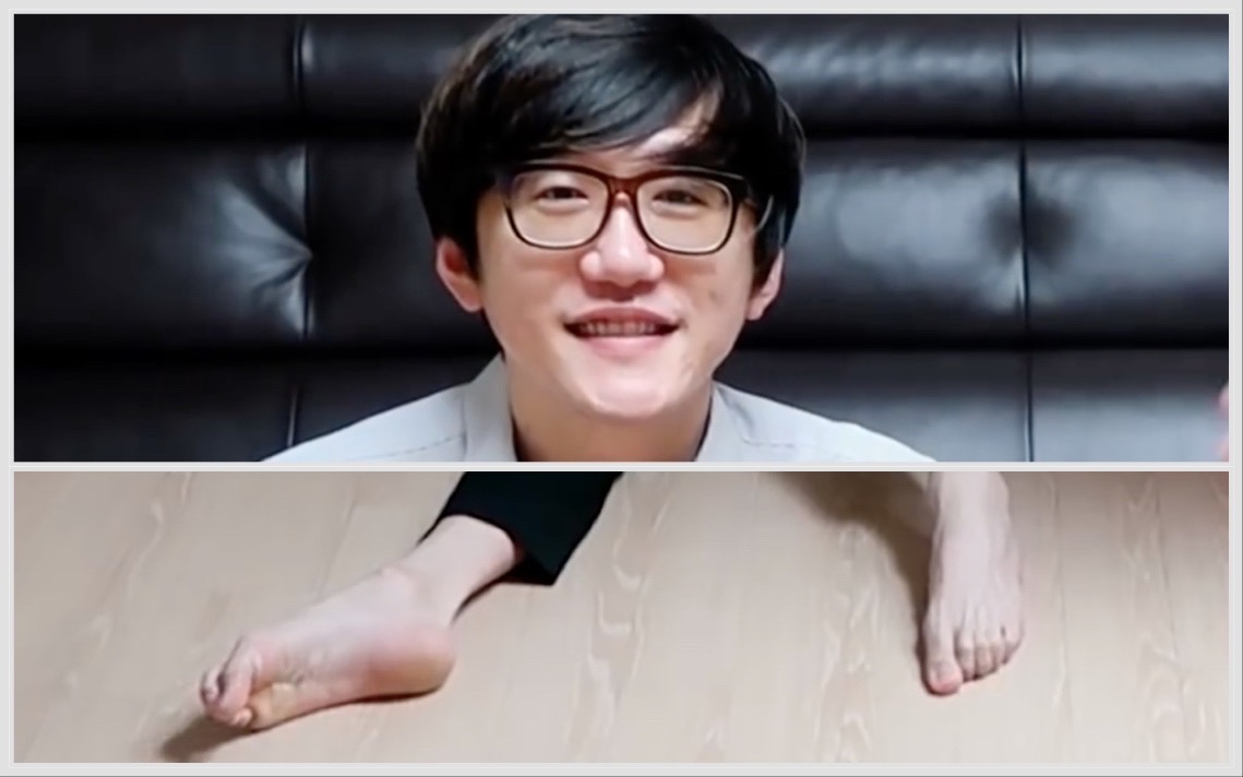 Korean Guy Wiggles & Spreads Toes During Prank