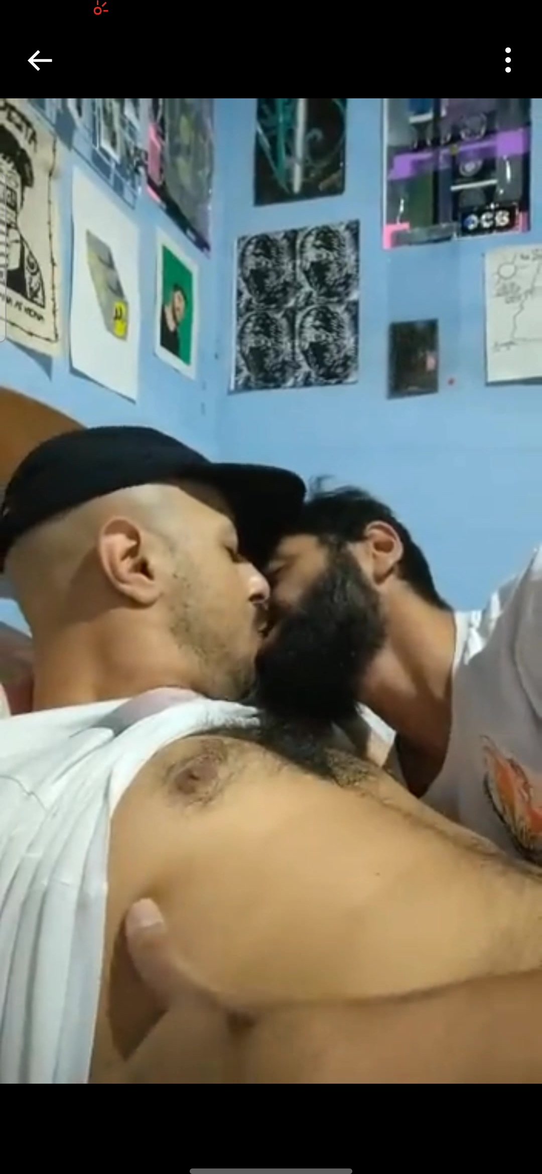 male kissing intensely