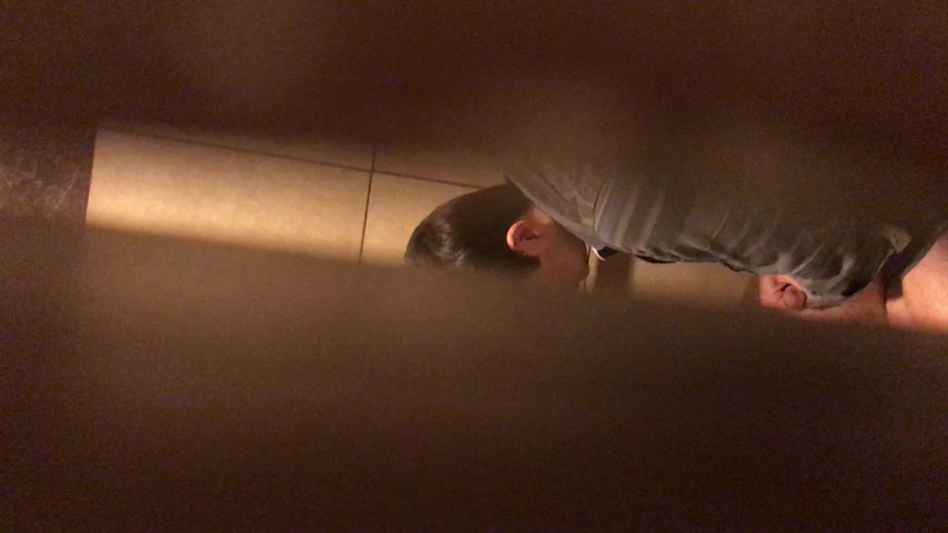 spy guy on toilet in the restaurant