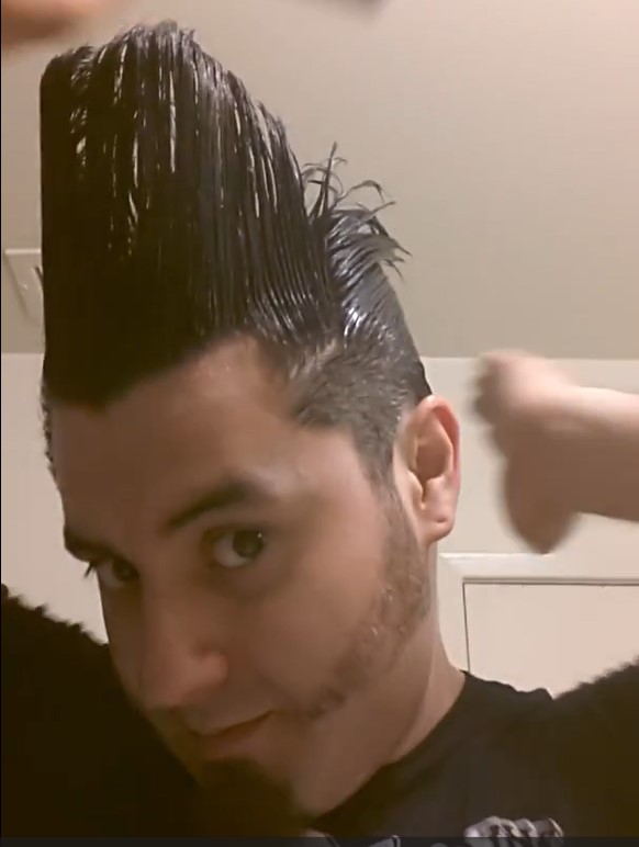 Pompadour with layrite