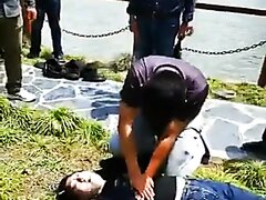 Drowned woman is revived with CPR