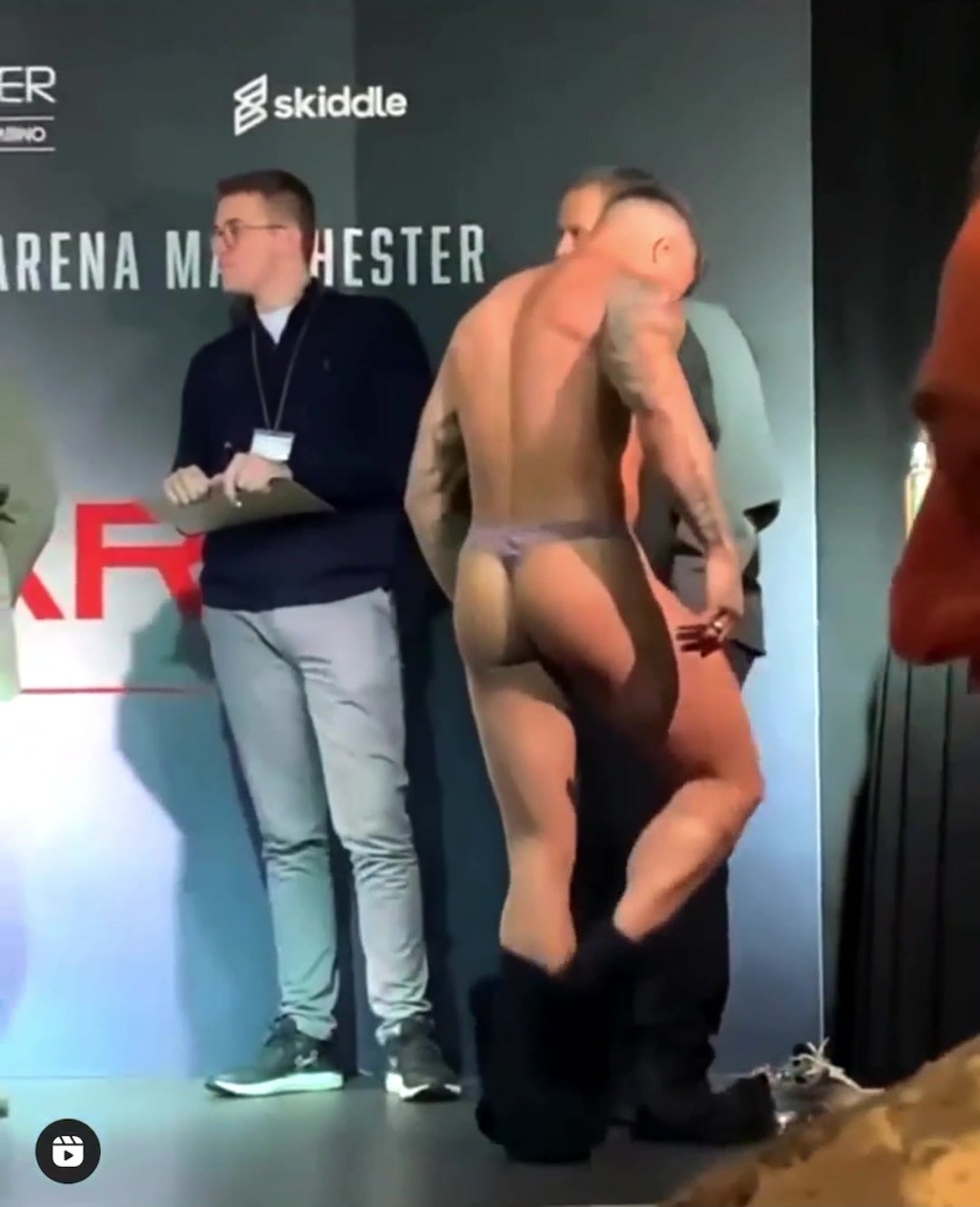 Sexy underwear at the weigh-in