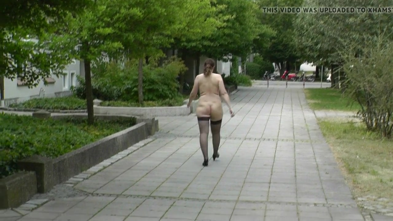 German mature public nude walk and caught