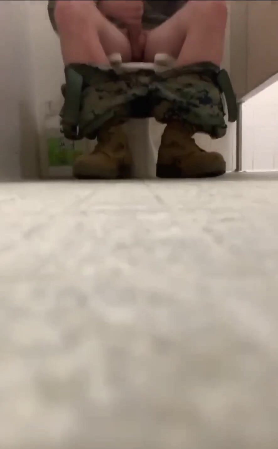 Marine Caught Jerking on the Toilet