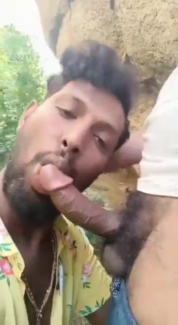Desi gay outdoors blowjob