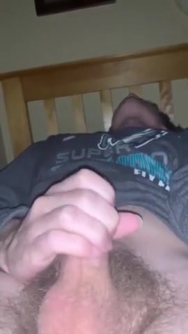 Guy with hairy dick jerking off
