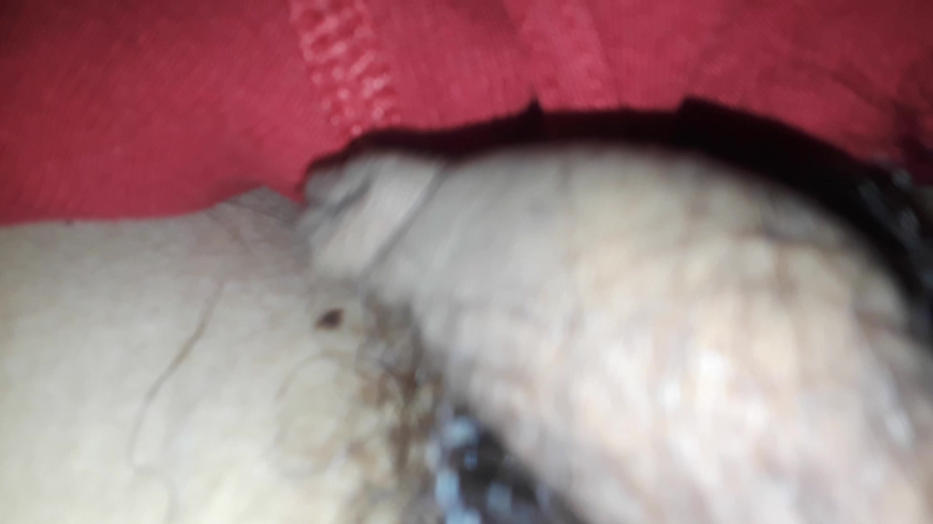 Close up of chubby boys small uncut dick.