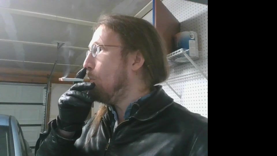 Smoking in Leather Gloves