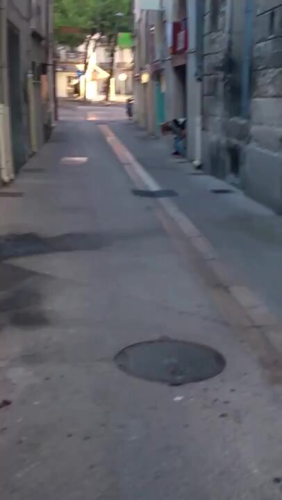 Girl pee on the street - video 3